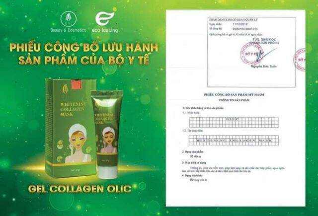 (Combo 2 mặt nạ collagen tươi) Mặt nạ collagen tươi Olic