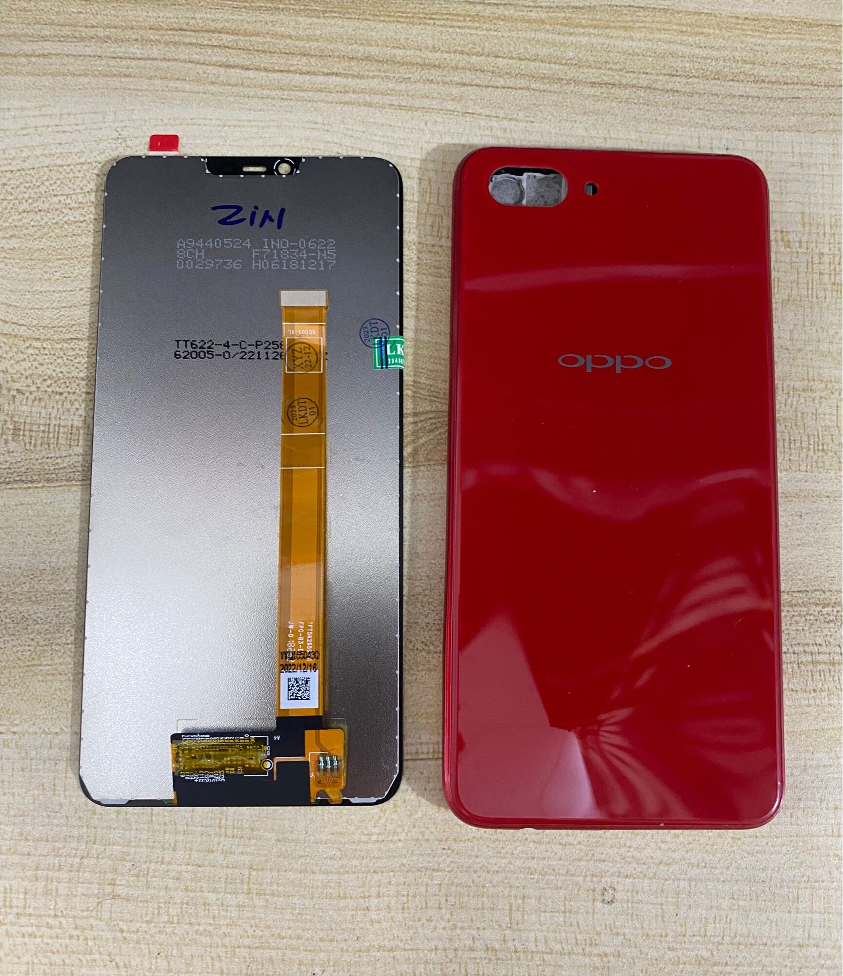 Combo màn hình + bộ vỏ + sườn oppo a3s zin hàng cao cấp . kèm khay sim