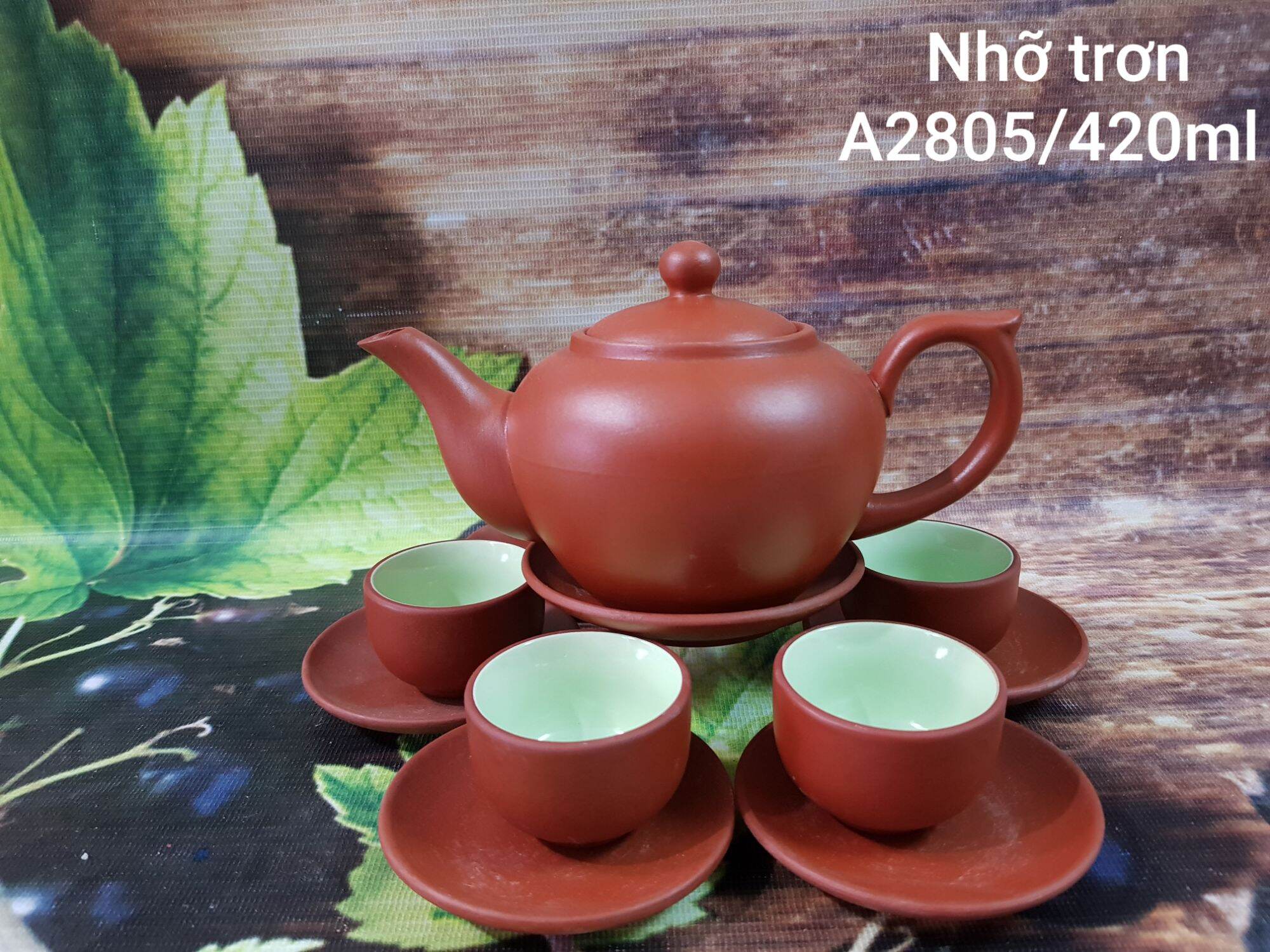Bộ ấm chén tử sa Bát  Tràng