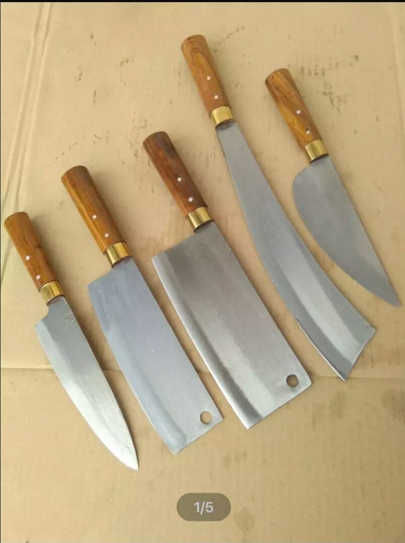 Bộ dao 5 món nhà bếp chuyên dùng chặt, thái, lọc, gọt...