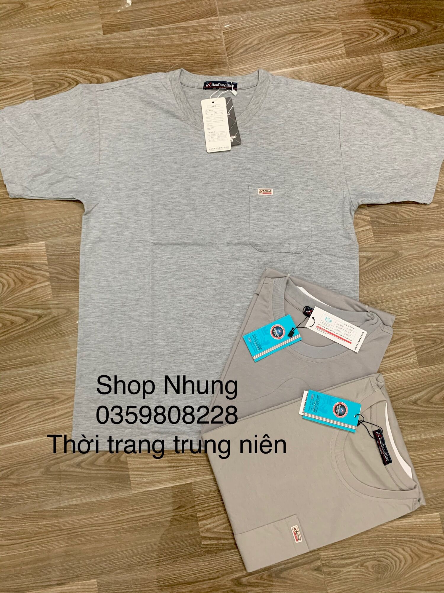 Áo thun Nam Trung Niên Tặng Bố
