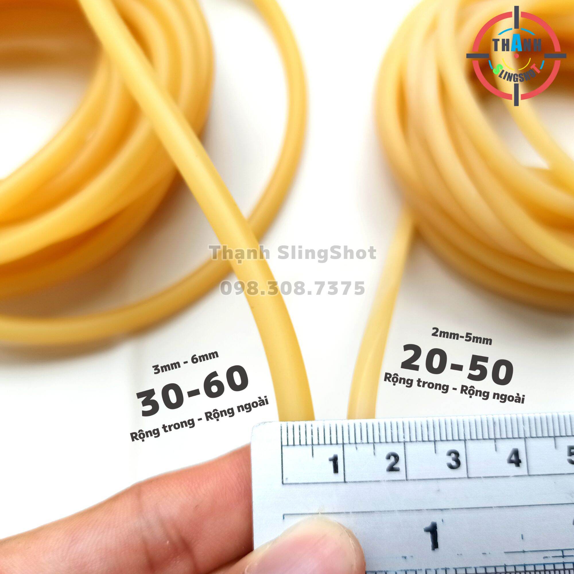 1m Dây thun tròn 3060 thể thao [ Thun tròn cao su cỡ 3060 ]