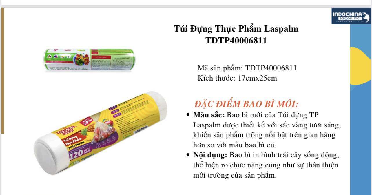 [HÌNH THẬT ] Túi đựng thực phẩm tự hủy sinh học Laspalm đủ size