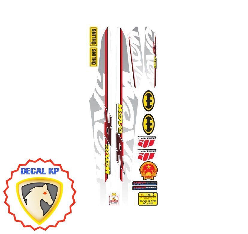 (Nhiều màu) Tem xe wave 100 & 50cc,tem 3 lớp hàng cao cấp