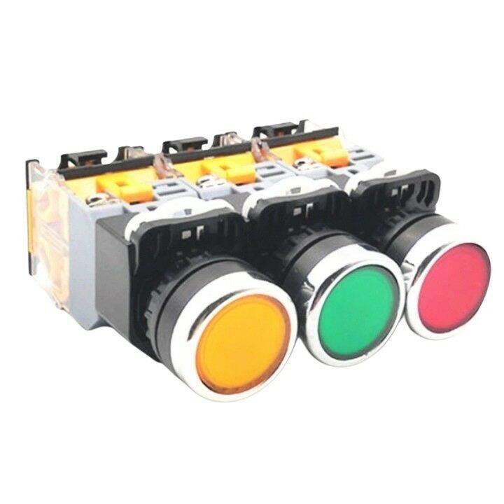 Công tắc ấn nhả có đèn phi 22mm