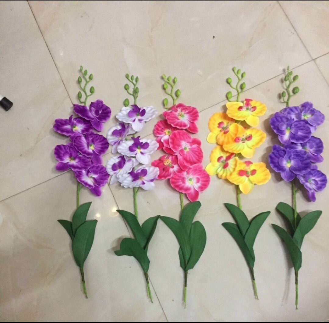 Cành hoa Lan Hồ Điệp thân dài 60cm