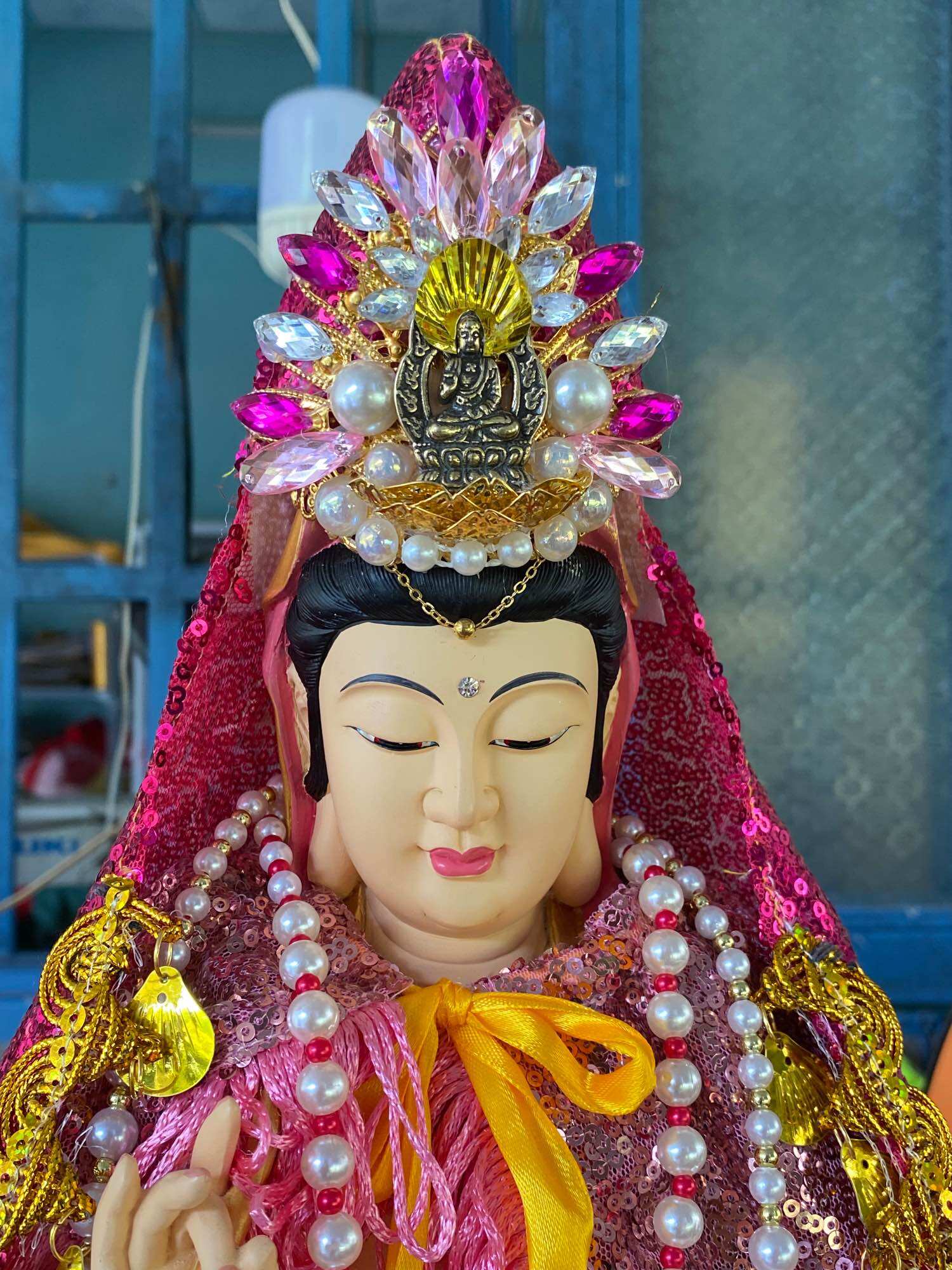 Áo choàng mẹ quan âm ( tượng 30-40cm)