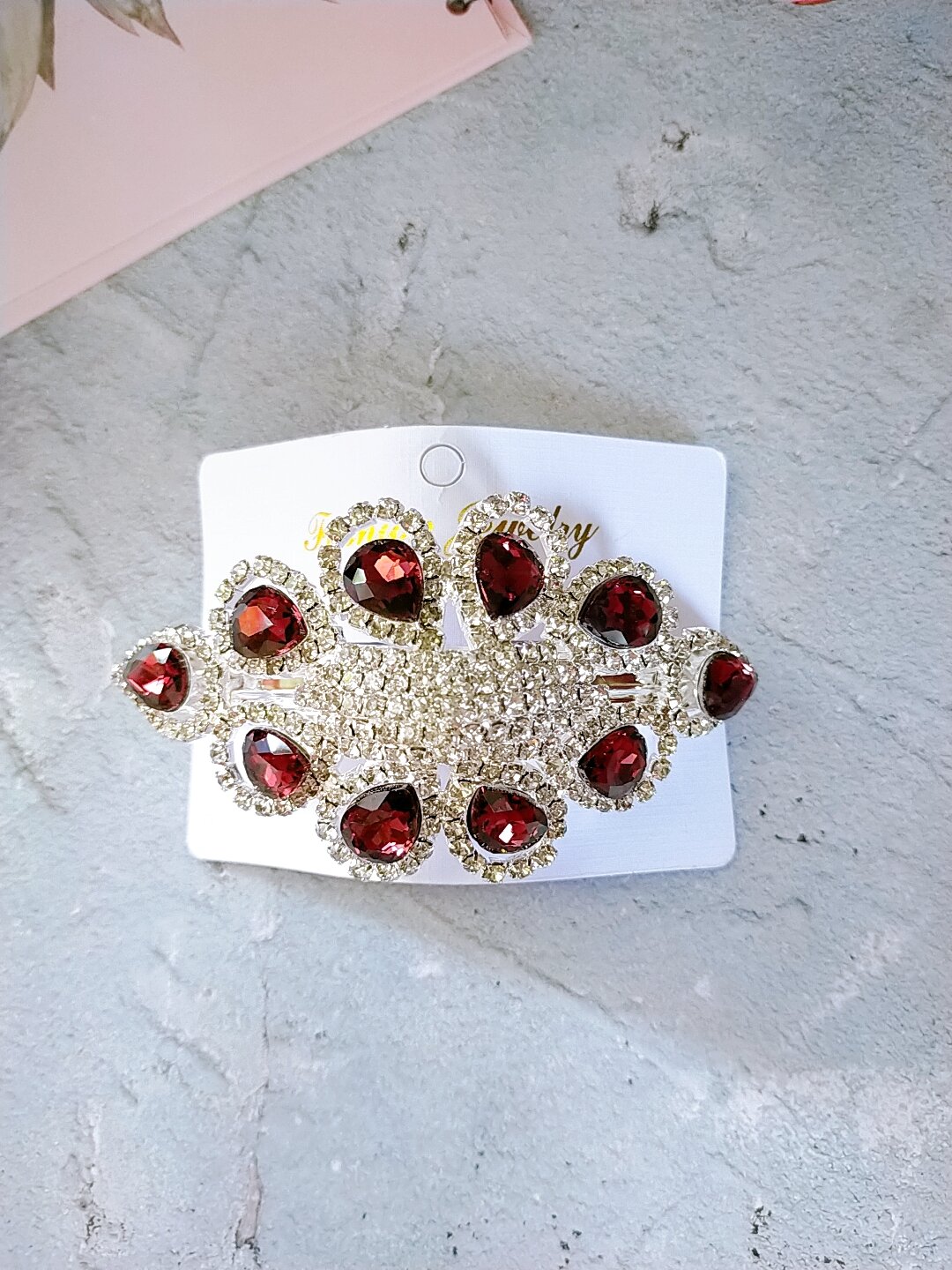 Kẹp đá trắng đính đá cao cấp sáng lấp lánh ( kẹp lớn 10cm)