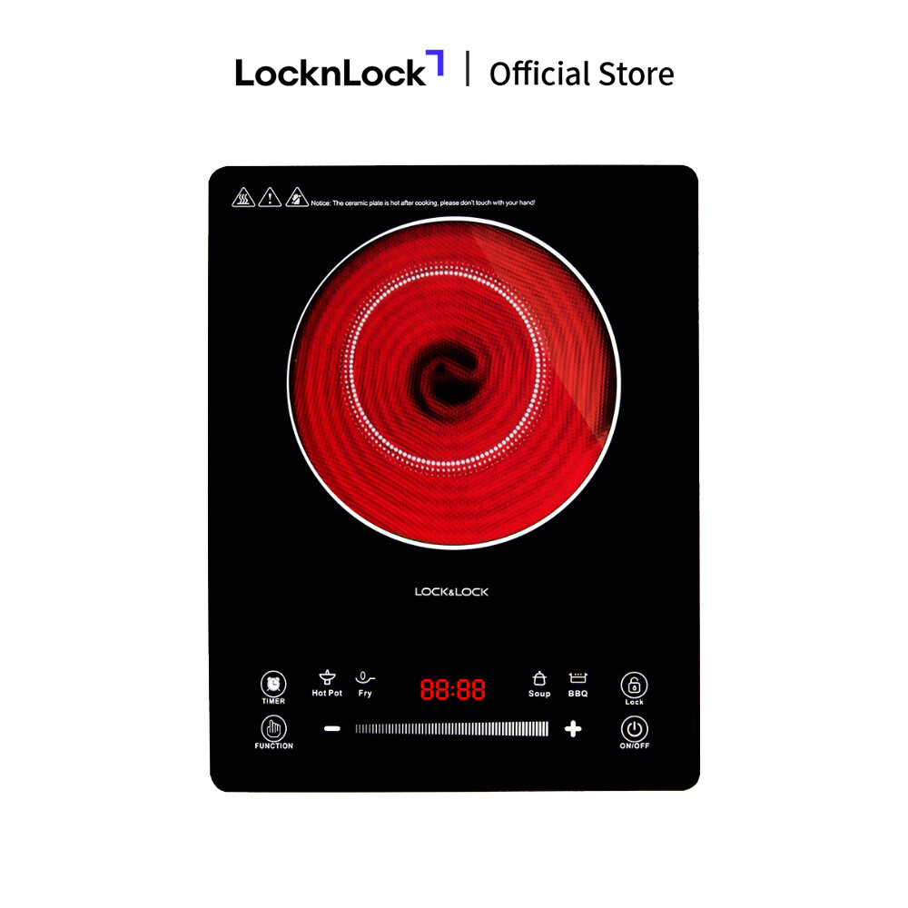 EJI421 - Bếp hồng ngoại Lock&Lock Thích hợp với mọi loại nồi chảo từ 12-26cm - 8 mức độ nhiệt Hàng