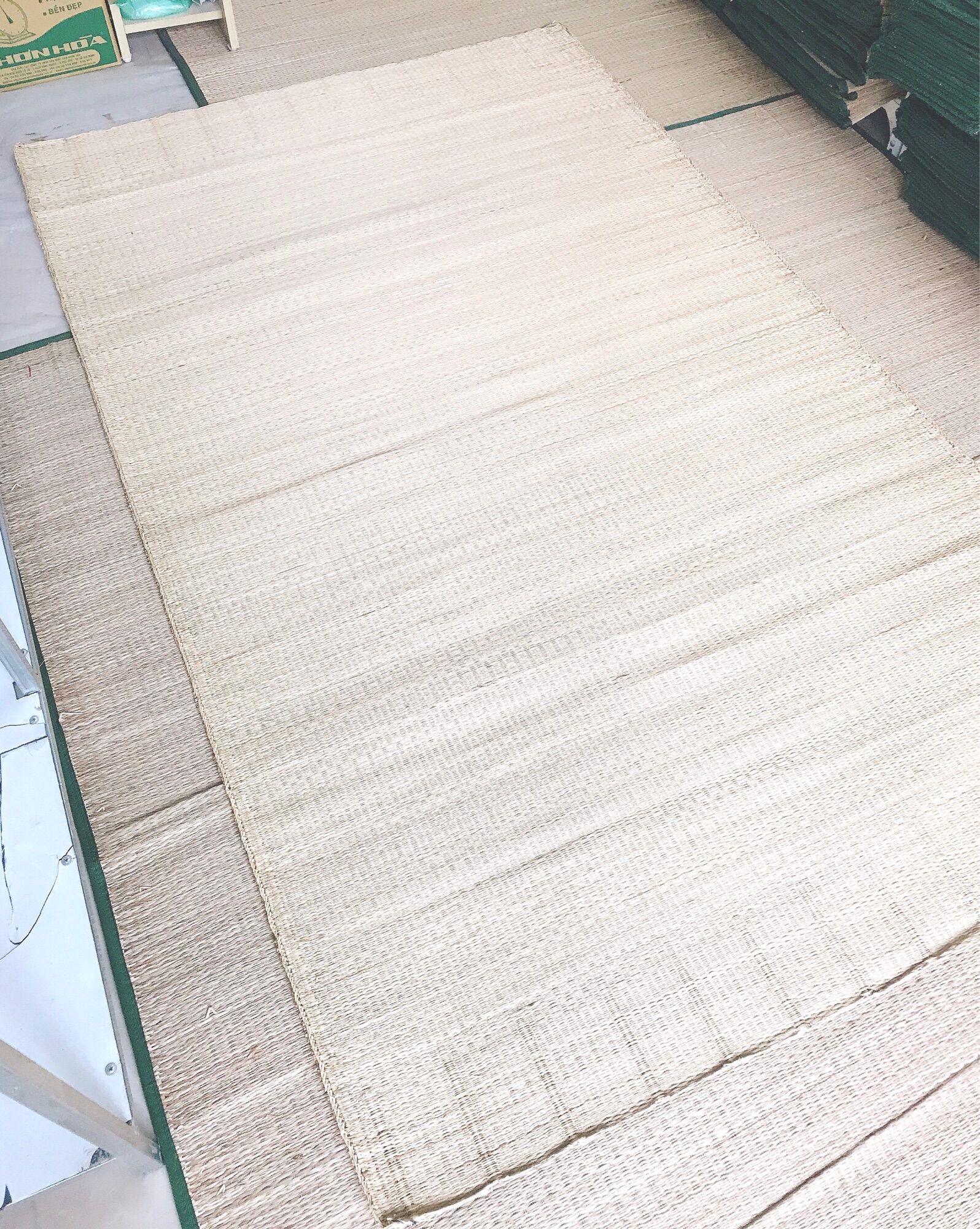 Chiếu cói trắng 1m2 loại dày