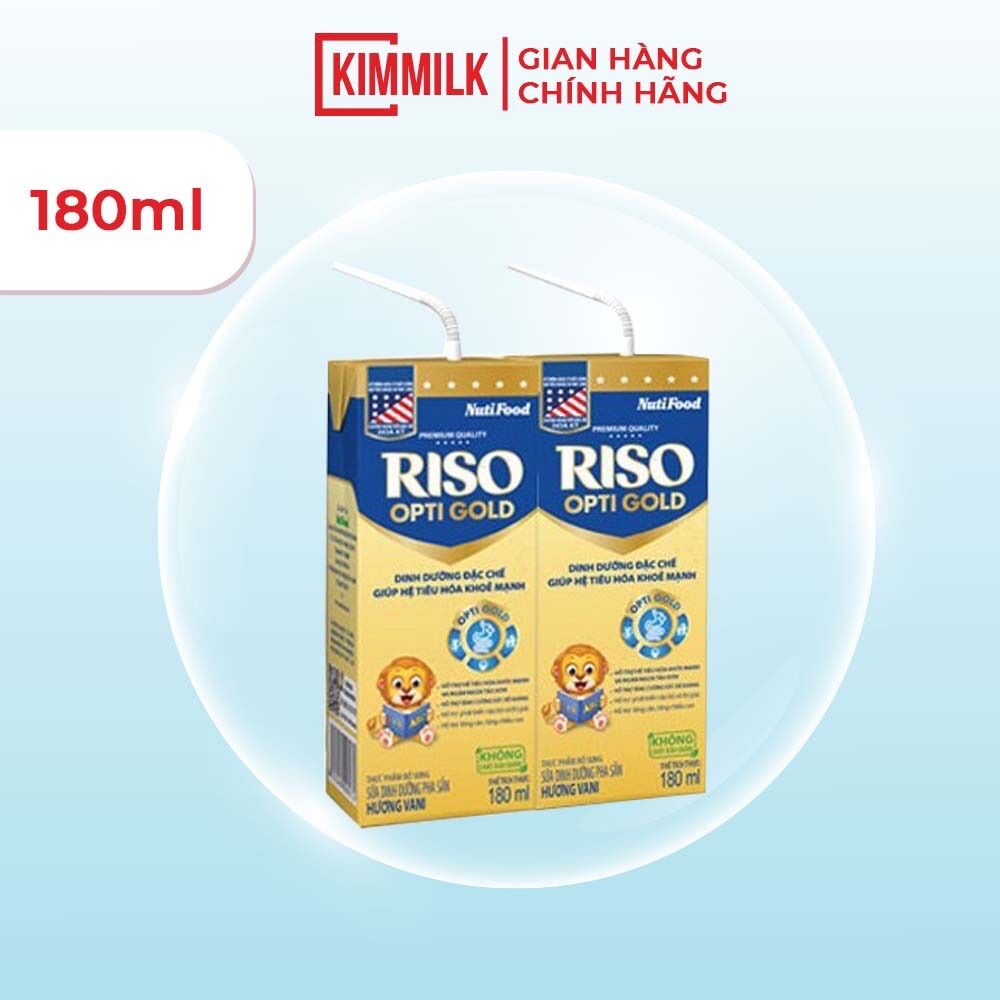 [Hoàn tiền 12%] [HCM]Sữa Pha Sẵn Riso Opti Gold Hộp 110ml (thùng 48 hộp )
