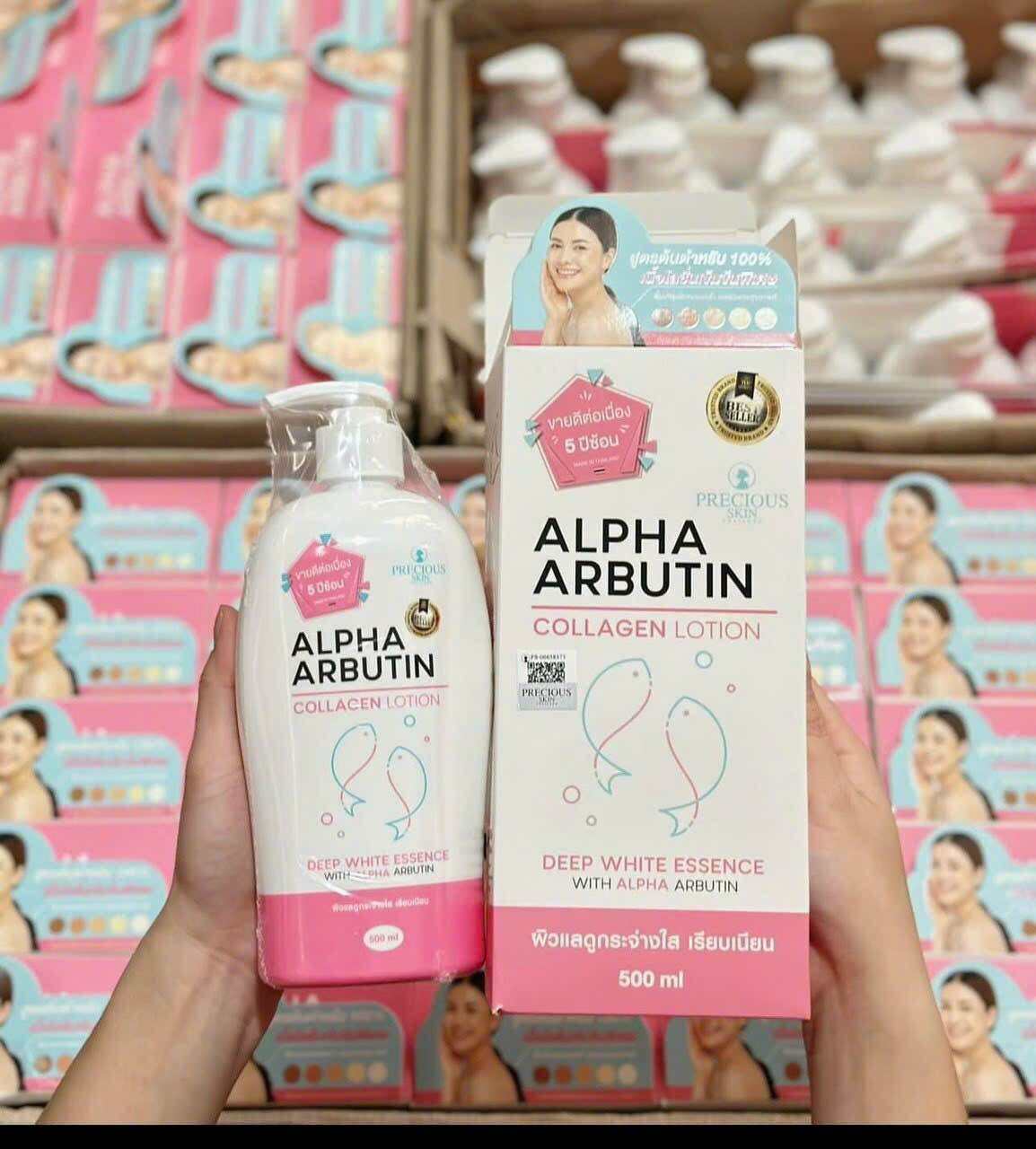 Dưỡng thể trắng da dưỡng ẩm alpha arbutin collagen 3+ Sữa dưỡng thể trắng da hồng alpha arbutin thái