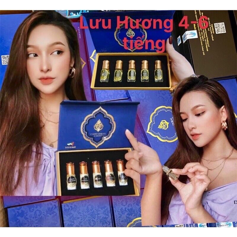Set 5 Chai Tinh Dầu Nước Hoa Dubai