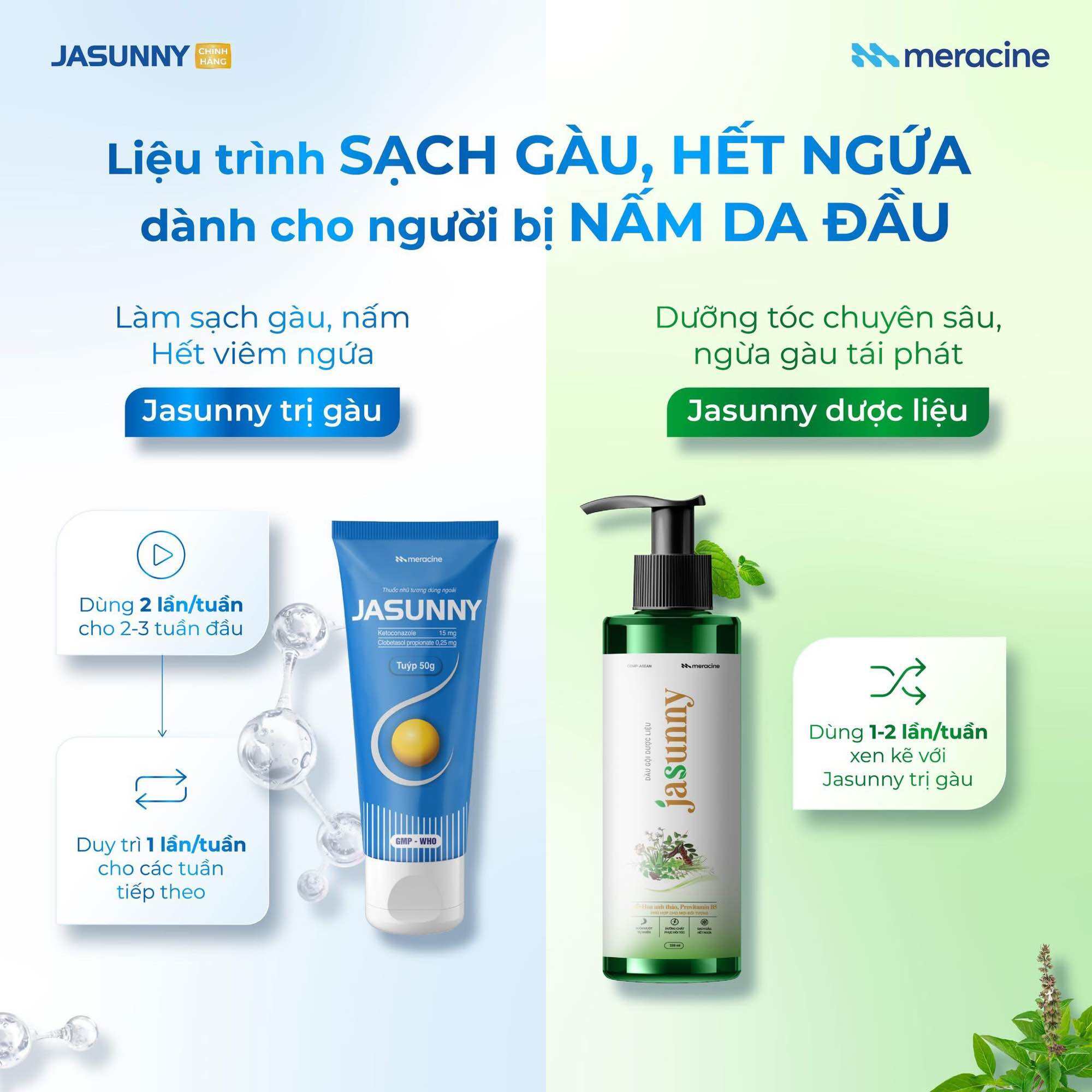 Dầu gội Jasunny - Hương bưởi, dược liệu, xanh dương——