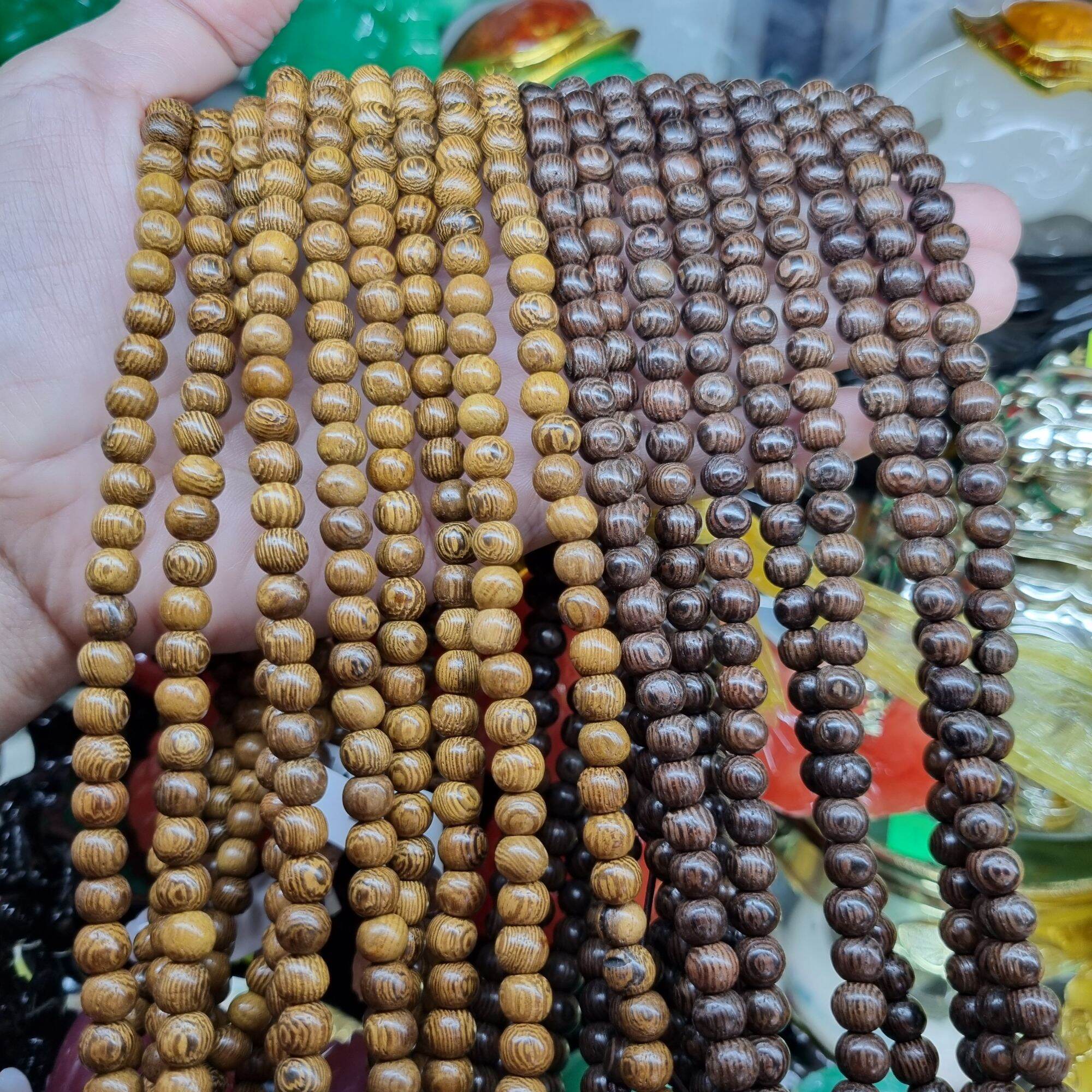 Chuỗi 108 hạt gỗ vân siêu đẹp