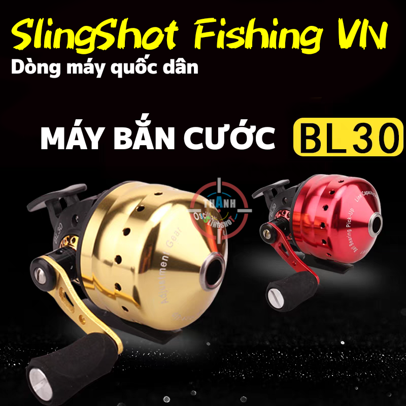 Máy BL30 quấn cước câu cá - Tay quay đổi chiều hai bên
