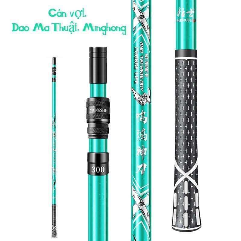 Cán vợt câu đài,cán vợt câu cá cacbon cao cấp dao ma thuật minghong