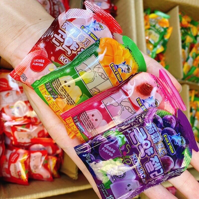 Thạch trái cây zai zai Dolphin Hàn Quốc vị nho