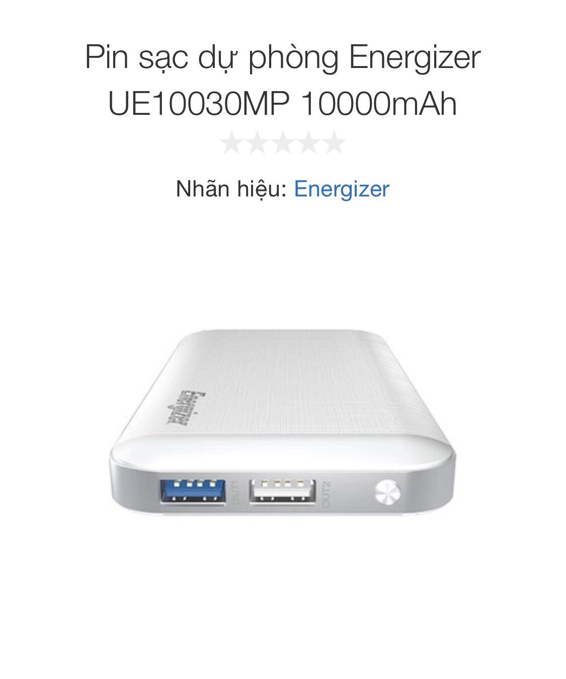 Pin sạc dự phòng energizer ue10030mp 10000mah