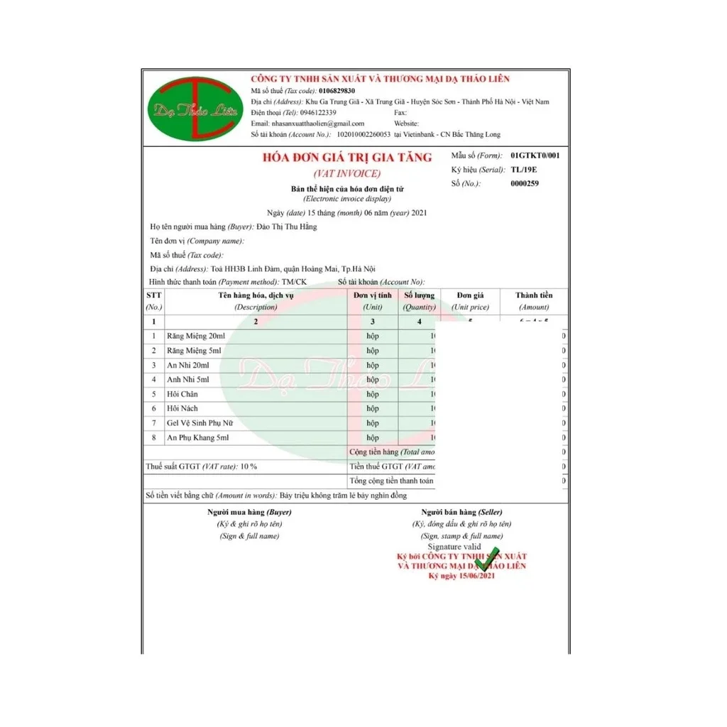 An Phụ Khang Dạ Thảo Liên chính hãng 5ml