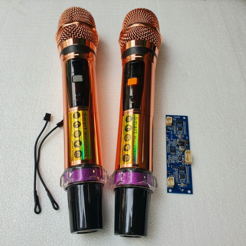 Vỏ amly+Mạch Reverb+ micro Kim loại UHF