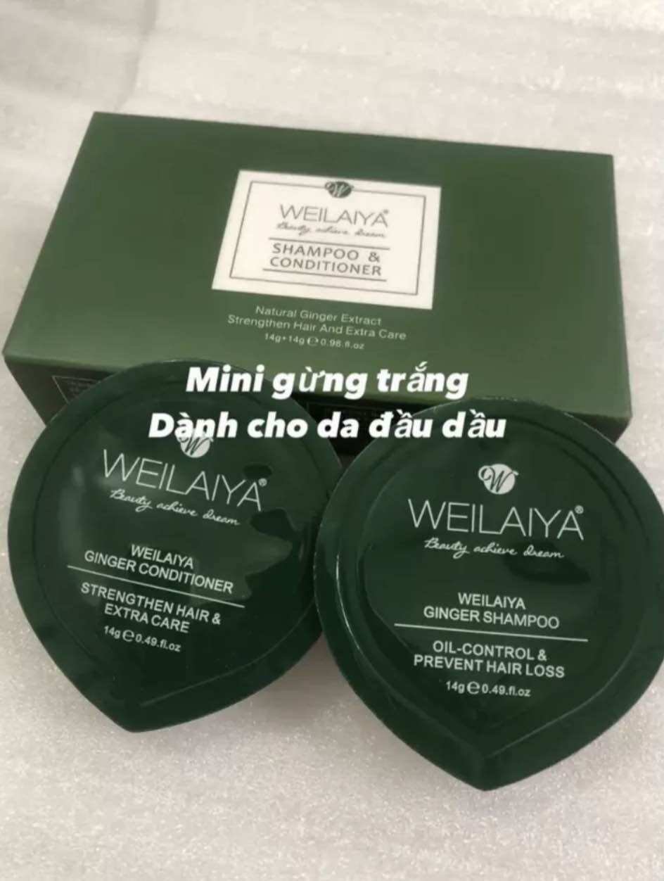 Gội xả Gừng 14g  WEILAIYA ( Gừng Trắng , Gừng Hà Thủ Ô )