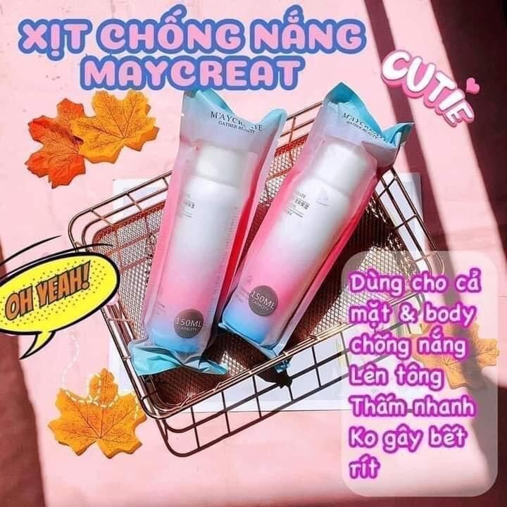 Xịt chống nắng MayCreate- LÊN TONE SAU 1 NỐT NHẠC🌸