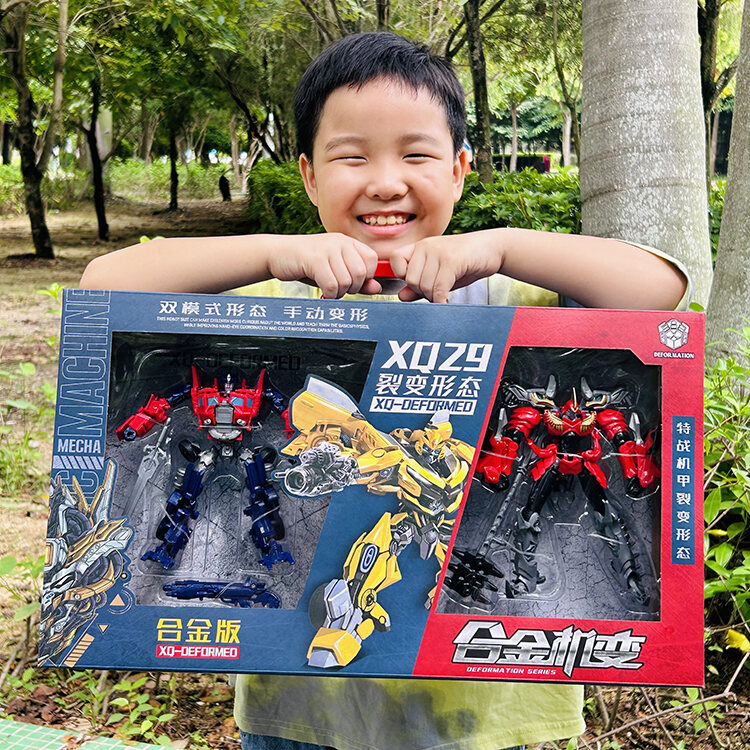 Đồ Chơi Biến Hình Hộp Quà Cỡ Siêu Lớn Mô Hình Làm Thủ Công Ô Tô Bé Trai Trẻ Em King Kong Ong Vàng Optimus Robot Đá Đức