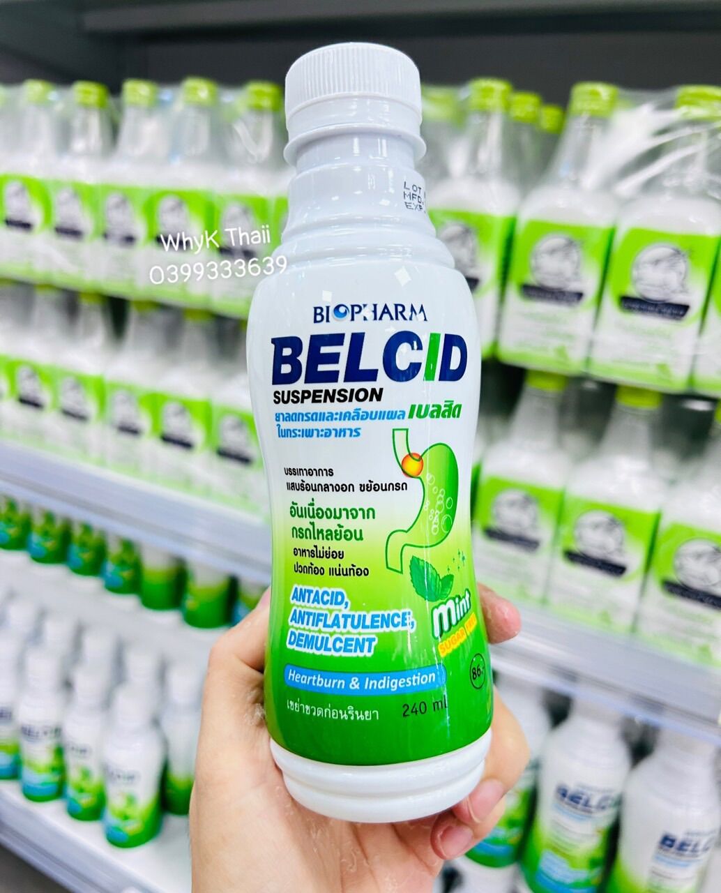Siro dạ dày belcid suspension thái lan 240ml