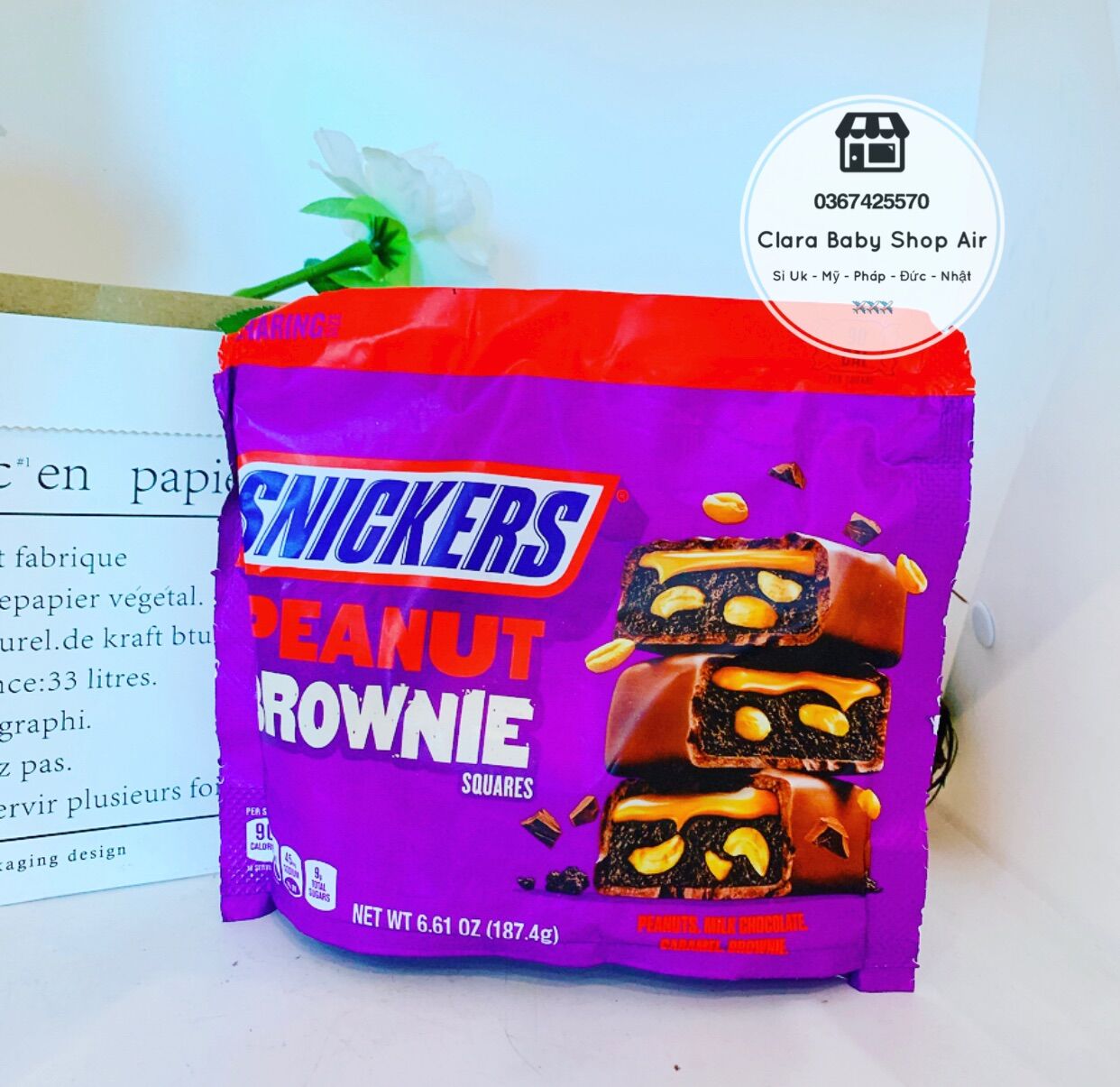 Sô cô la Snickers nhân hạnh nhân , đậu phộng của Mỹ