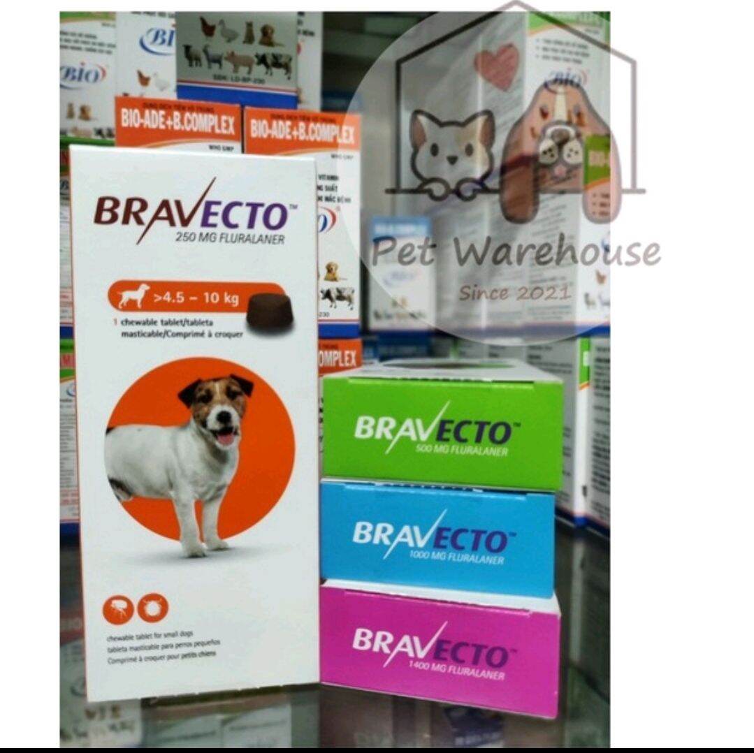 viên nhai Bravecto (chó 4.5kg -10kg), bảo vệ cún nhà bạn khỏi nội ngoại kí sinh trùng