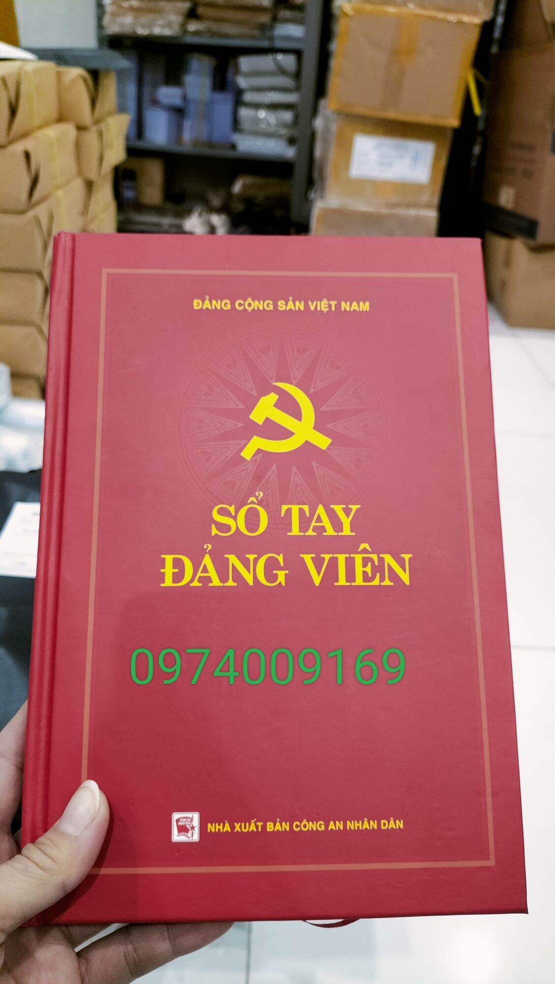 Sổ tay đảng viên bìa cứng kt 16*24cm 200trang