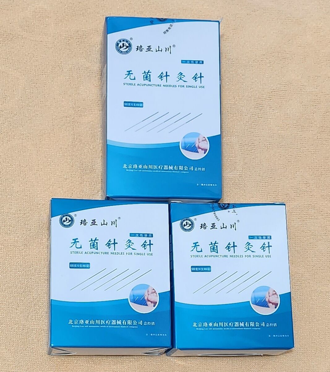 Combo 20 hộp kim châm cứu lạc á, dạng túi 500 kim, kích thước 0.25×40 mm
