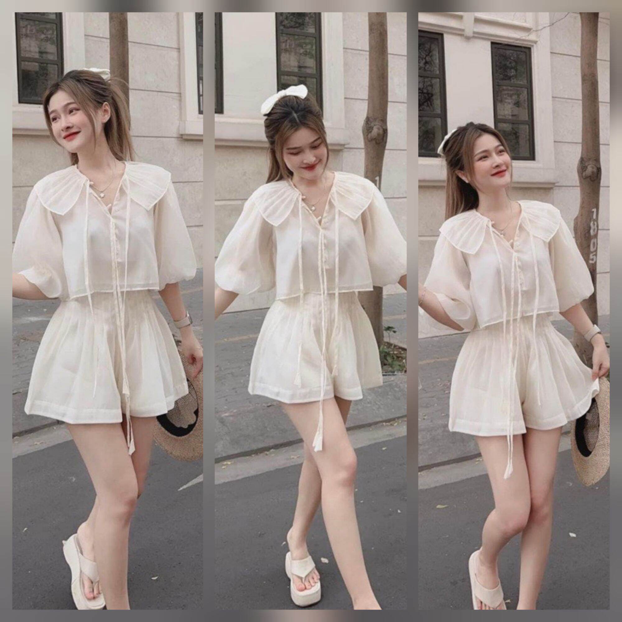 Bộ đồ voan tơ lụa, 2 lớp mềm mịn xịn