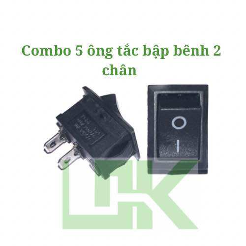 Combo 5 công tắc bập bênh 2 chân 6a-250v