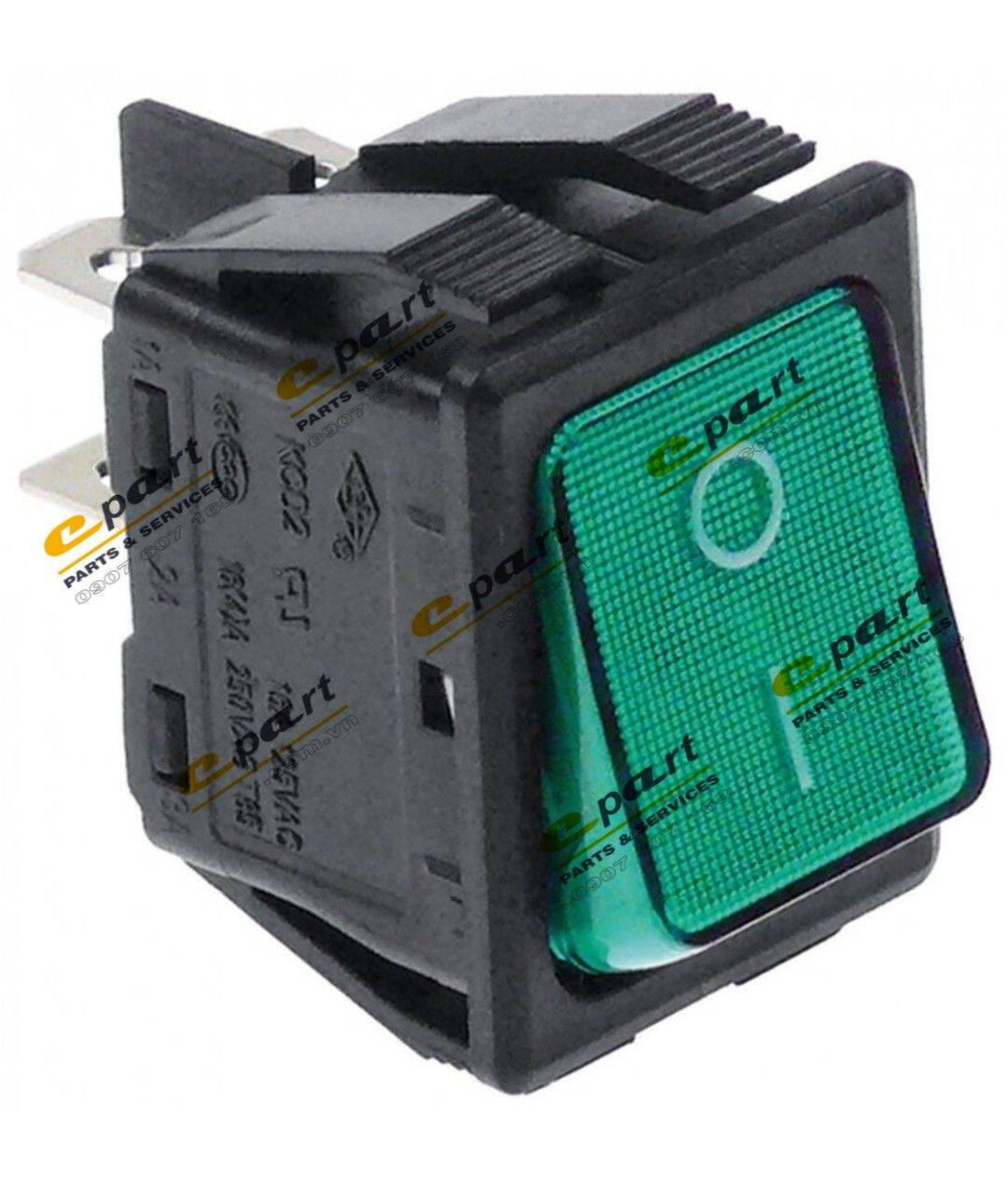 Công tắc nguồn cho máy pha cà phê Công tắc nguồn có đèn màu xanh 16A 250V.