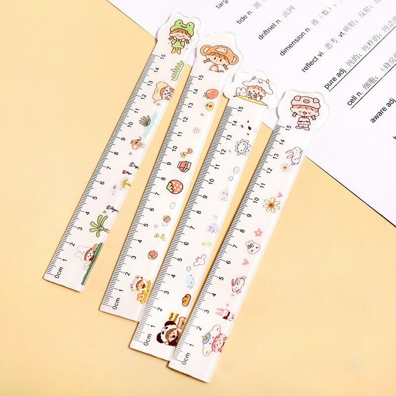 Thước Kiểu Hoạt Hình Dễ Thương 15cm