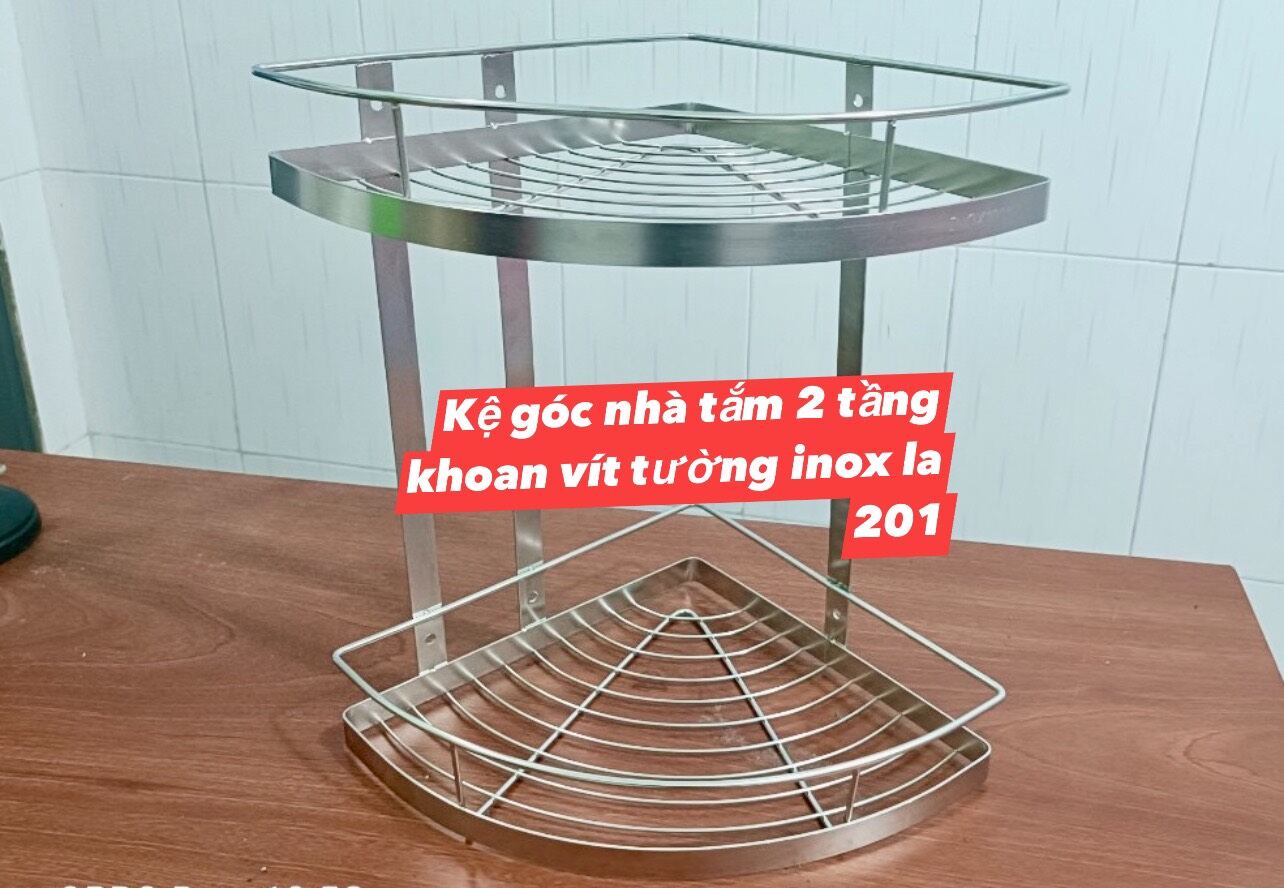 kệ góc nhà tắm inox 201