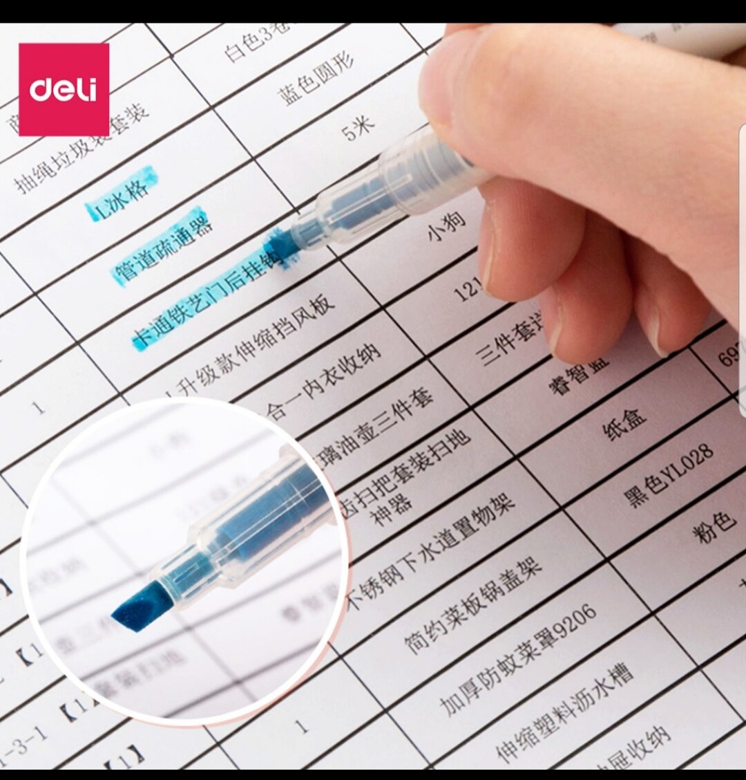Bút Highlight 2 đầu nhiều màu giá rẻ Deli
