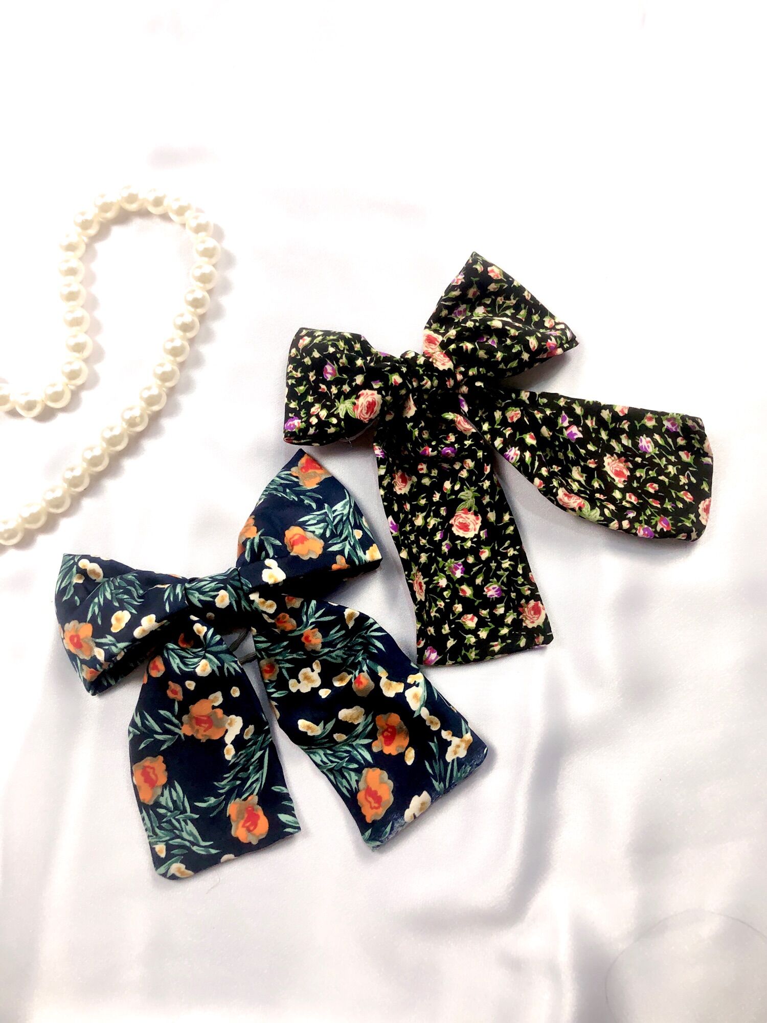 10 Dây Cột Tóc Vải hoa Ngẫu nhiên HandMade