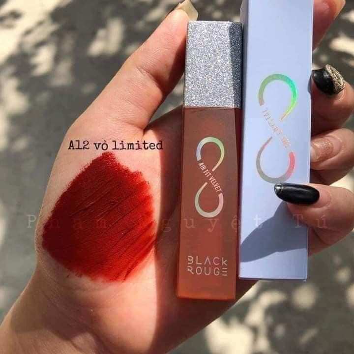 Son kem BLACK ROUGE A12 - ĐỎ NÂU GẠCH lì bền màu mịn môi