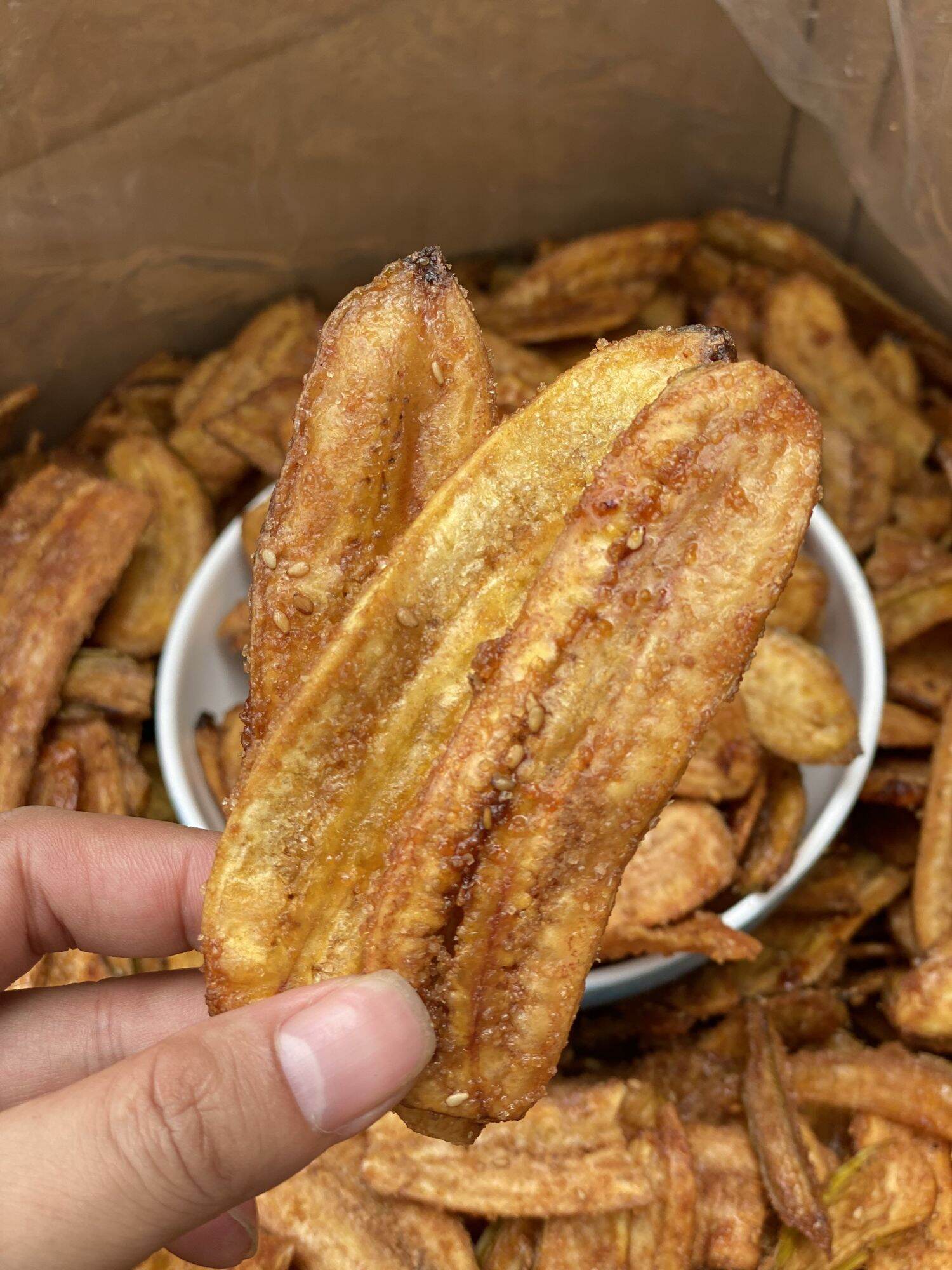 Chuối sấy mè gừng loại ngon 500g