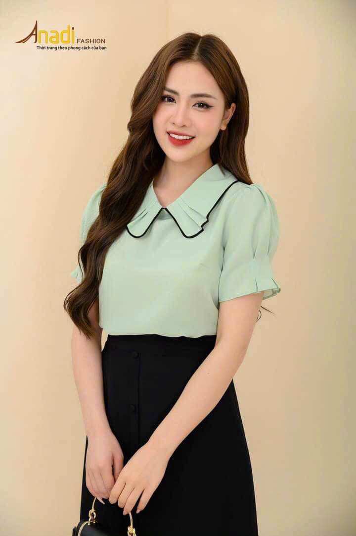 Cổ lá sen nhọn phối đen 120
