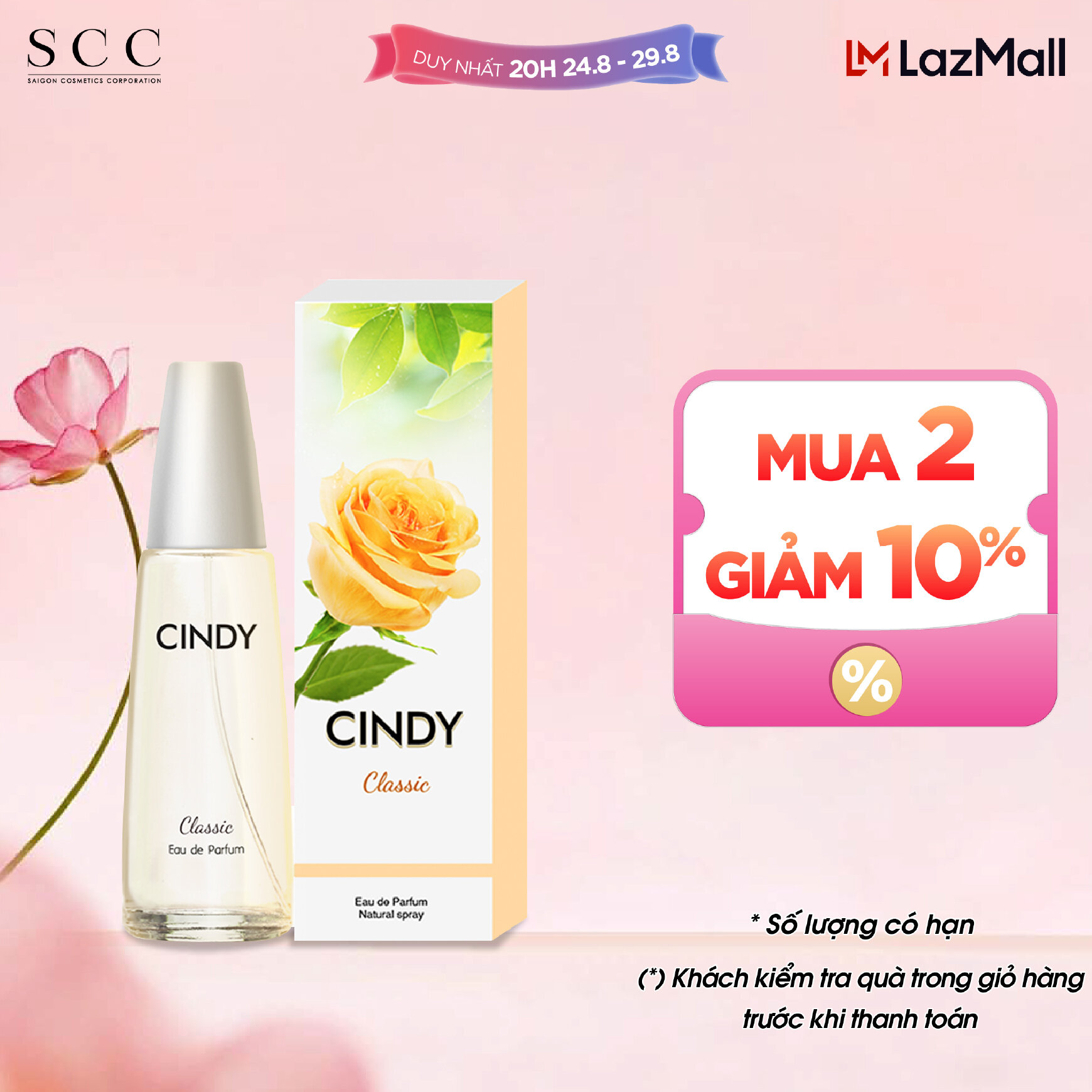 Nước hoa nữ Cindy Classic mùi hương cổ điển mê hoặc 50ml