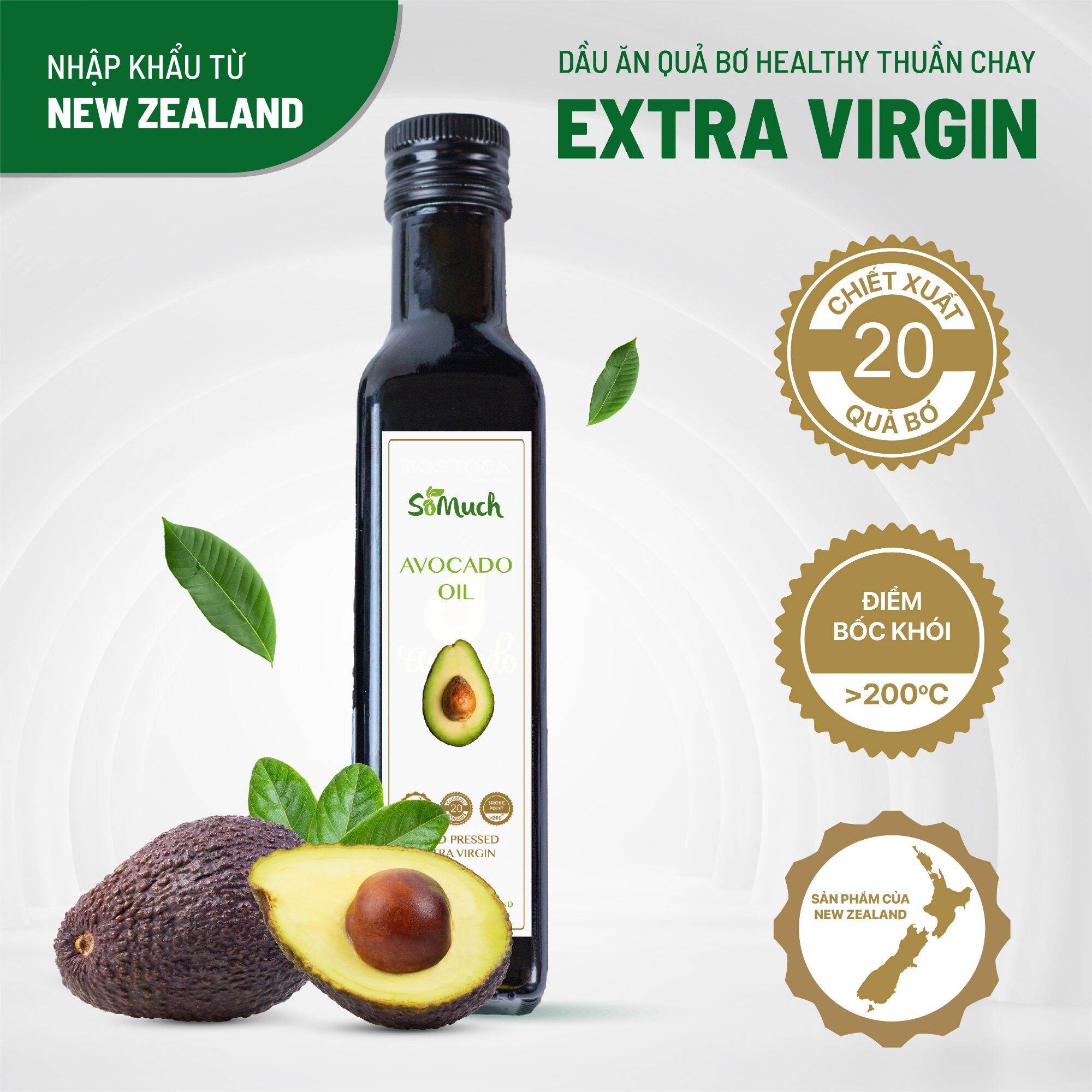 Dầu bơ dinh dưỡng ĂN DẶM organic 250ml thương hiêu Olivado NEW ZEALAND