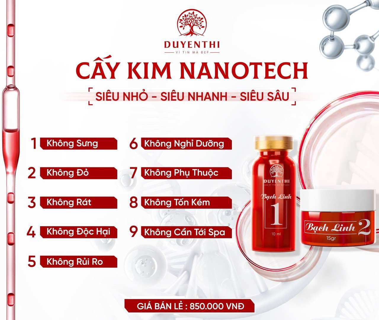 Bộ cấy kim nanotech Duyên Thị- Bách y sâm