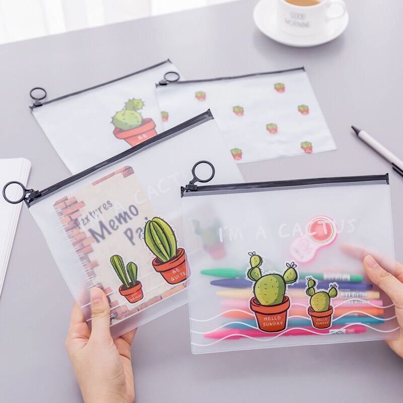 Túi lụa zip đựng bút và đồ