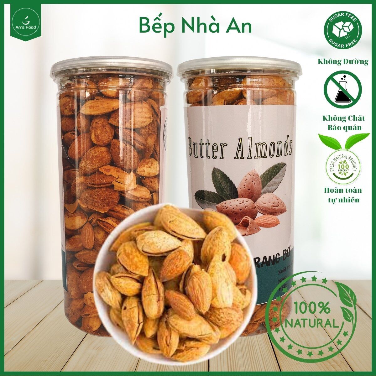 Hạnh nhân rang bơ mỹ -500g