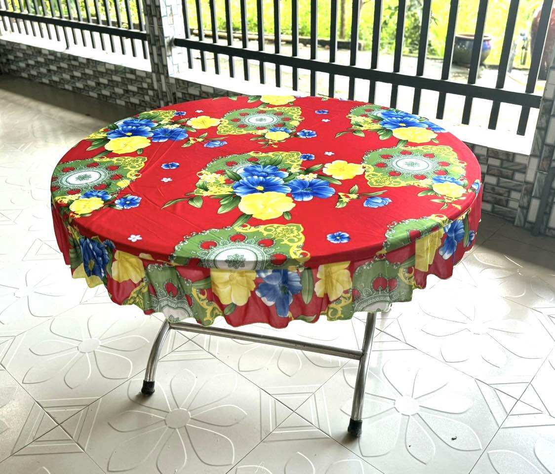 Mặt bàn tròn 1m2 thun lạnh nhún bèo