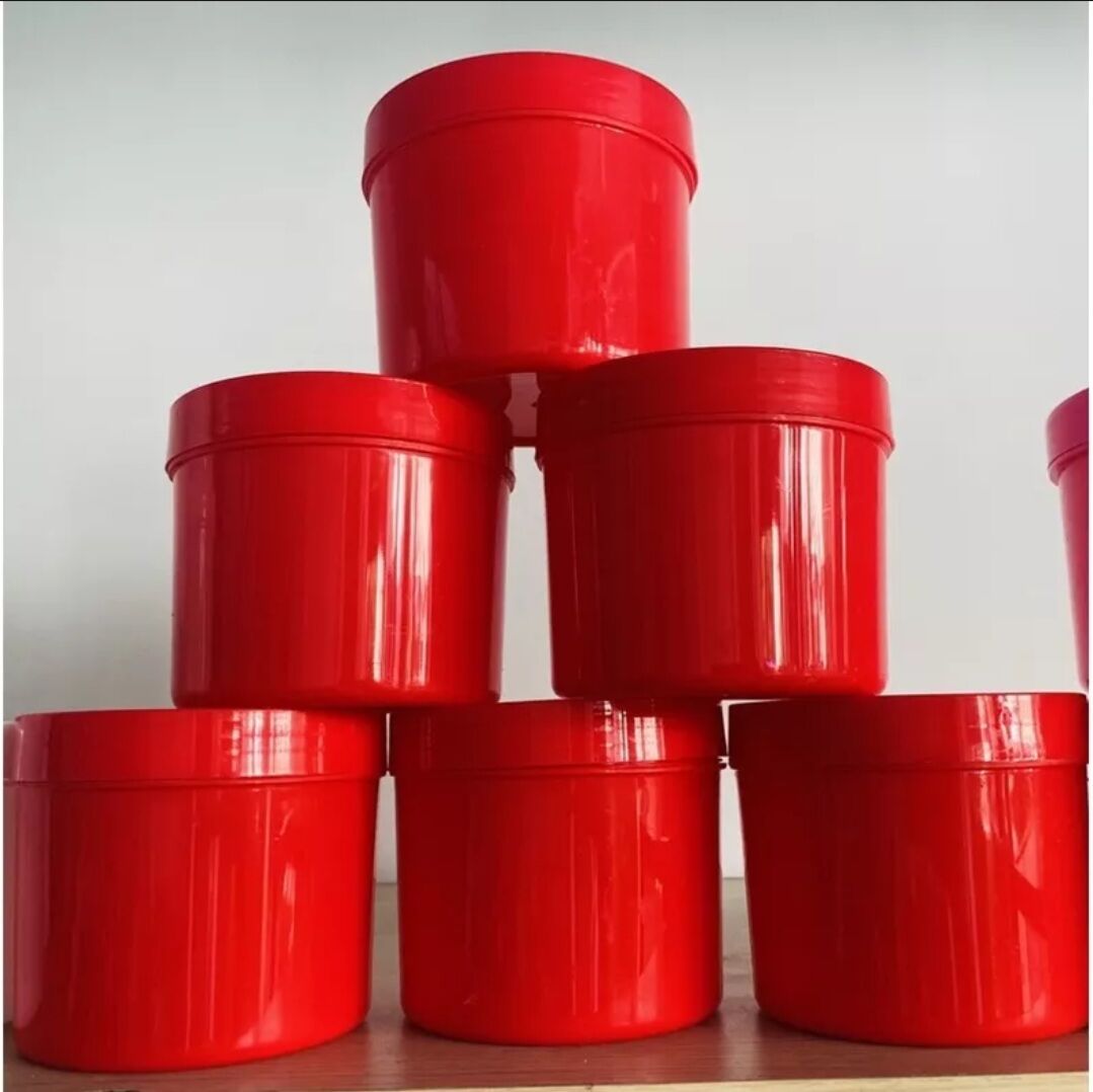 Hủ đựng kem 500g màu đỏ